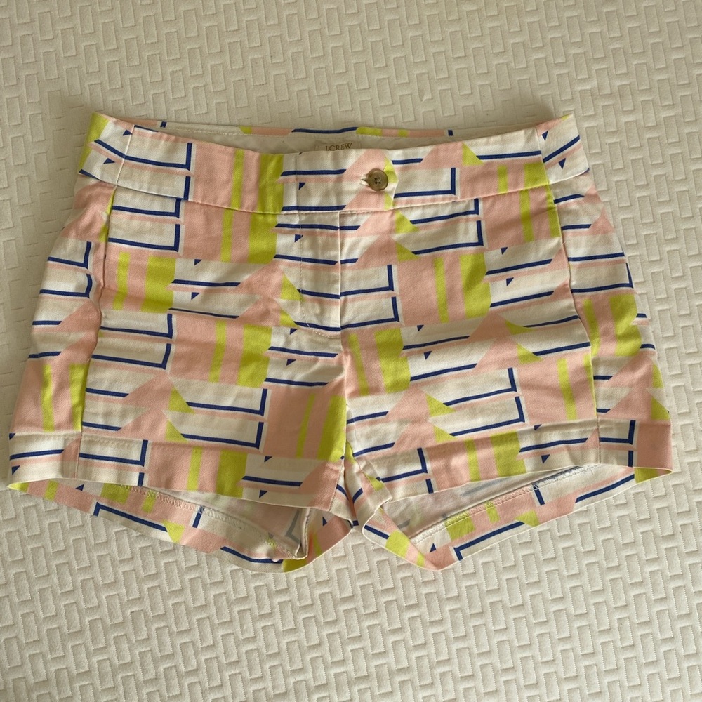 J Crew Patterned Chino Shorts